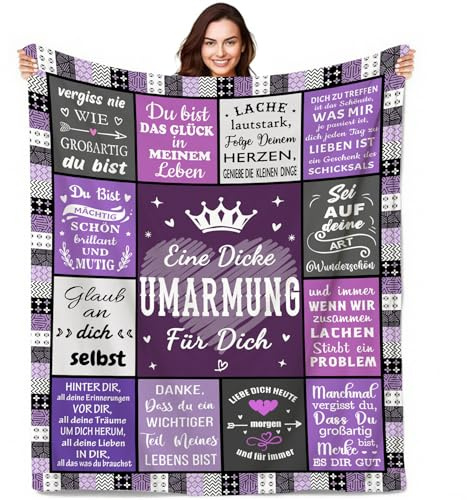 Geschenke für Beste Freundin, Umarmung Decke Geschenk für Freundin Frau | GeburtstagGeschenk für Freundin Frau Frauen Schwester Kollegin Ehefrau und Mutter zum Geburtstag Weihnachten