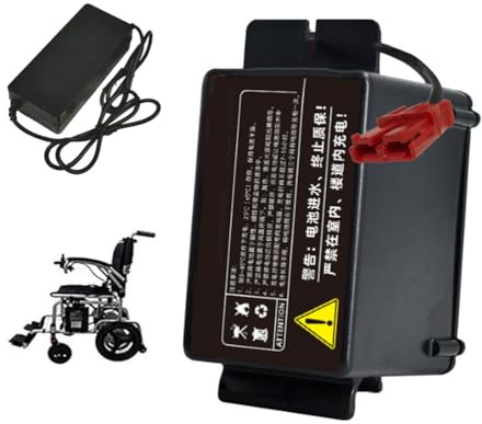 JCXYL EV Batterie pour Fauteuil Roulant électrique 24 V 10 Ah 12 Ah 15 Ah 20 Ah, Batterie Lithium-ION 24 Volts avec BMS et Chargeur pour Moteurs de Fauteuil Roulant,Anderson,24V 20Ah