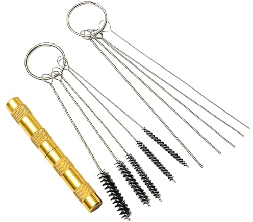 Rrlihjgu Reinigungsset für Airbrush, Reinigungs- und Reparaturwerkzeug für Lackierpistolen - Nadelwerkzeug aus Edelstahl für Schläuche und Düsen | für professionelle Arbeit und