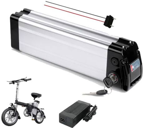 HJGHY 2pin+24v,15Ah, Batterie Lithium-ION 24 V 8 Ah, 10 Ah, 13 Ah, 15 Ah, 20 Ah pour vélo électrique Pliable. Batterie Amovible avec Chargeur pour Moteurs 500 W. Vélo électrique Urbain.