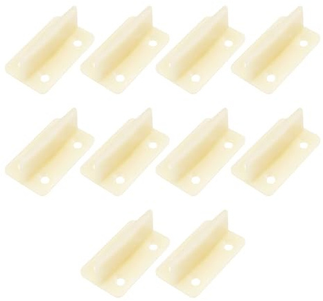 10 Pcs Plastic Door Floor Guide Wooden Sliding Kitchen Doors Replacement Hardware Bottom Guide Suitable for Temporary Door Sliding Doors (White, 43x25x16mm)