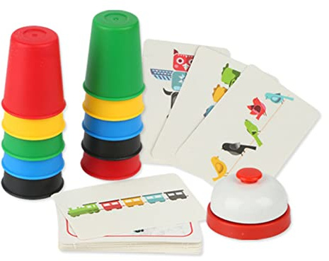 Quick Stack Cups Set Sicheres Geschwindigkeitstrainingsspiel für Zum Üben von Farberkennung und Logikfähigkeiten/Kunststoff