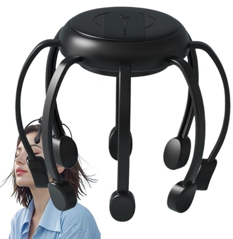 Elektrisches Kopfmassagegerät - Automatisches -Kopfhautmassagegerät | 360° Massage mit 8 abnehmbaren Krallen für tiefe Entspannung und Stressabbau zu Hause
