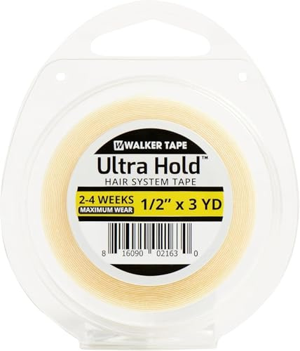 Walker Tape Ultra Hold Tape, Cinta Adhesiva para prótesis y pelucas 1.27 cm x 2.74 m, Rollo, Uso Prolongado 4+ Semanas
