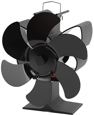 HUSHUI Ventilatore per Stufa 6 Pale Potente Circolatore di Calore per Stufe a Gas e Caminetti Alluminio Funzionamento a Basso Rumore (#1)