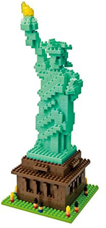 nanoblock NBM-003 - Statue of Liberty / Freiheitsstatue, Minibaustein 3D-Puzzle, Middle Series, 650 Teile, Schwierigkeitsstufe 4, sehr schwer