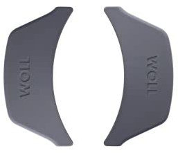 Woll Silikongriffe, rund, für Bräter, 2 passende Silikongriffe für WOLL-Gussbräter 31 cm x 26 cm, Grau