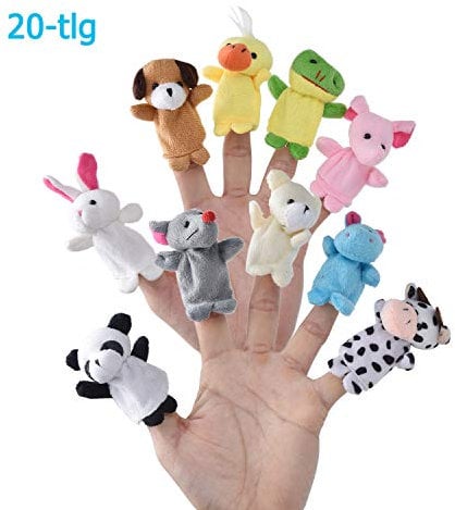 Caiming Finger Plüschtier [20-TLG] Mitgebsel | Kindergeburstagen | Gastgeschenke für Kinderparty und Stuffer für Ostereier1