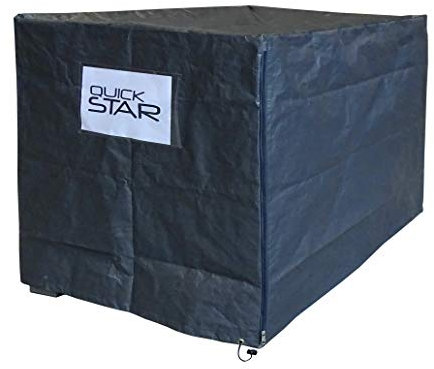 QUICK STAR 5x Gitterbox Abdeckung 125x85x87cm Grau PE Gewebefolie Schutzhülle Abdeckplane Staubschutz Versandtasche