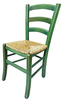 ZStyle, Stuhl Venedig, farbiges Holz, Stroh, für Restaurant, Agrotourismus, Küche, Haus -Grün, Blau, Gelb, Rot
