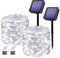Oreunik Solar Lights Outdoor Garden, 2 Pack 2×120LED Garden Solar Lights Waterproof,Solar Fairy Lights 40Ft 8 Modes Decoration Lighting for Garden, Patio, Party, Wedding,Christmas (White)