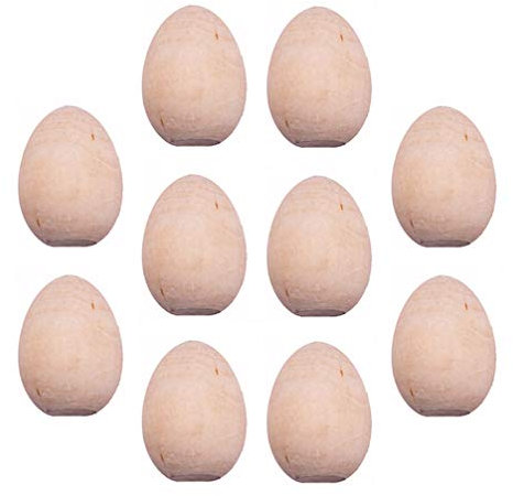 TOYANDONA Wood Easter Eggs Ornaments Wood Easter Eggs Decor 10Pcs en s for Crafts Smooth Craft s for Ready to Paint Basket Decor s Bulk s