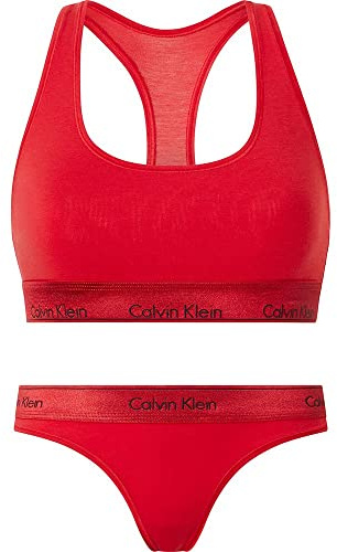 Calvin Klein Unisex Unlined Bralette/Thong Winter-Zubehör-Set