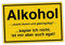 Alkohol macht dumm und gleichgültig Schild lustige Geschenk Idee - 20x30cm aus stabiler Hartschaumplatte in 3mm Stärke - Bester Freund Sauf Bier Kumpels Deko Trinkspiele