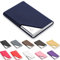 Waylipun Porte-Cartes de Visite Professionnel en Cuir synthétique et Acier Inoxydable - Garde Les Cartes de Visite en Parfait état - Porte-Cartes Fin en métal avec Fermeture magnétique, Bleu
