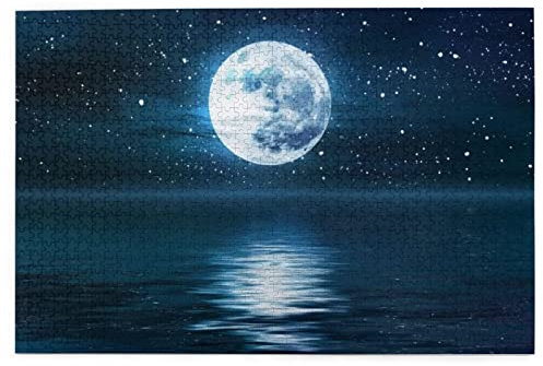 Night Sky Jigsaw Puzzle 1000 Pieces 29.5-19.6 Inchs Artwork Art Wooden Picture Puzzle Home Large Difficult Challenging Jigsaws Leisure
