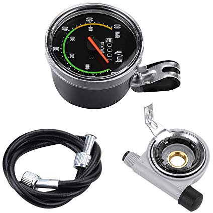 plplaaoo Fahrrad Tacho,Fahrradtacho Analog,Fahrrad Computer Tachometer Mit Genaue Daten,Fahrrad Tachometer Im Alten Schulstil, Drahtlos Und Verkabelt, Mechanischer Fahrradcomputer, Fahrrad Tachometer