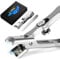 Coupe Ongle Pied, GJNL Coupe Ongles dur et epais à tête inclinée pour personnes âgées, professionnel Pinces à Ongles allemand avec large ouverture de mâchoire Nail Clipper (Gris)