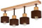alfalux Deckenlampe Mit 4 Lampenschirmen LED Holz-Metall-Deckenleuchte Leuchte Lampe Wohnzimmerlampe Schlafzimmerlampe Kinderzimmer Wohnzimmer Schlafzimmer Deckenleuchten BR60x7BU (Braun)