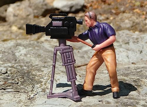 Generisch Figur 1:32 Kameramann mit Kamera für Slotcar TOP Dekoration