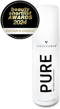 PURE Deoroller Ohne Aluminium I Frischer Unisex-Duft I XXL 90ml 100% Natürlichen & 71% Bio Inhaltsstoffen 100/100 In Yuka I Deo Ohne Aluminium Männer & Frauen