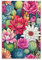 FOCCAR Bunte Blumen Leinwand Wanddekoration Schöne Kaktus Tropische Pflanzen Poster Wandkunst für Wohnzimmer Schlafzimmer Kunstwerk