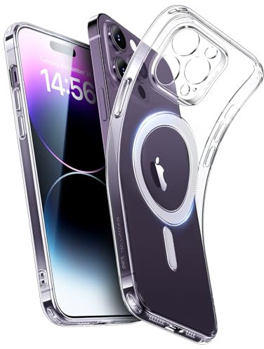 ESR für iPhone 14 Pro Max Hülle, Kompatibel mit MagSafe, Klares Silikon Handyhülle iPhone 14 Pro Max Case, Stoßfeste Dünne Vergilbungsbeständige Transparente Schutzhülle, Zero Serie, Klar
