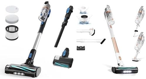 Levoit Cordless Vacuum Cleaner with HEPA Filter, Powerful 90AW 60Mins, Mini Motorized Brush&Crevice Tool, Cordless Vacuum Cleaner with Anti Hair Wrap,Hard Floor Clean Performance 99.7%