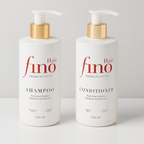 fino Hair Premium Set – Natürliches Shampoo + Conditioner für gesundes, glänzendes Haar – feuchtigkeitsspendend, reparierend, ohne Silikone & Parabene.