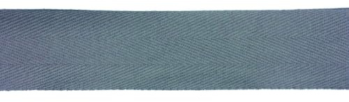 5 m Baumwollband 30 mm grau