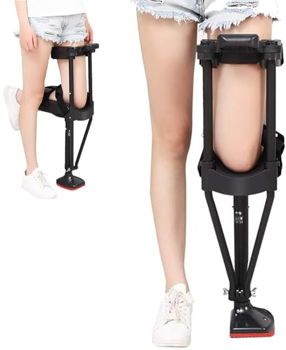 Stampelle antiscivolo regolabili in altezza for lesioni e fratture alla caviglia, alternativa agli ausili for la deambulazione