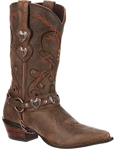 Durango Crush, Stivali da Cowboy Tradizionali Donna, Sella Marrone W Tan Marrone, 40.5 EU