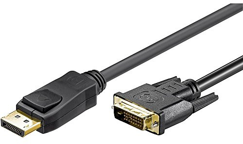 goobay 51963 DisplayPort/DVI-D Adapterkabel 1.2 / Full HD 1080p (60 Hz) / DisplayPort-Stecker > DVI-D-Stecker Dual-Link (24+1 pin) / Monitorkabel mit vergoldeten Steckern / 5 Meter