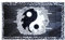 Flaggenfritze Flagge Ying und Yang mit Rahmen 90x150cm