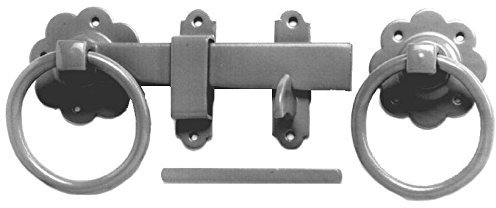 Pack of 2 Perry™ 125mm 5 Plain Ring Handled Gate Latches Zinc Plated