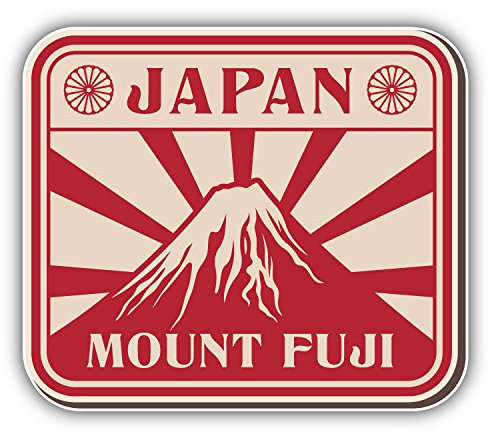 postwalldecor Mount Fuji Japan Vintage Label Hochwertigen Auto-Autoaufkleber 12 x 10 cm