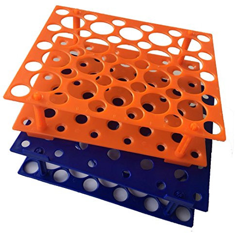 50 bien Centrifugeuse Tube Rack pour 10 ml/15ml/50ml orange, bleu (lot de 2)