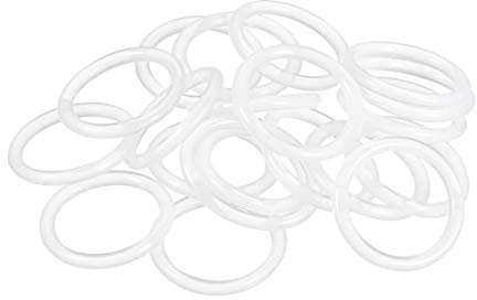 sourcing map 20 Stk. Silikon O-Ring VMQ Dichtungsring Dichtung Dichtungen 26mm AD 20mm ID 3mm Breite Weiß