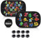 iZoeL Pare Soleil Voiture Bébé Enfant, 2 PCS Pare Brise Vitres Latérales, Motif Chiffres et Lettres, Auto Adhésifs, 8 Ventouses, Sac Rangement, 51 x 31 CM, Universelle - Protection Solaire et UV