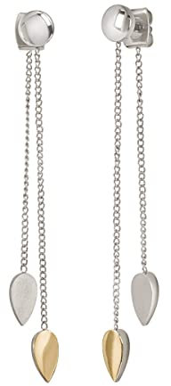 Boccia Damen Ohrstecker aus Titan in der Farbe Silber matt, goldplattiert, antiallergen, 05037-03