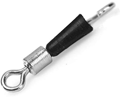 100 Stück Schnellwechsel-Sub-Schnur-Clip-Ring, Schnellverbindung, Angel-Drehgelenk, Angelzubehör, Schnellverbindung, Angelhaken, Kugellager, Wirbel, solide Ringe, Angel-Clip (13 mm)
