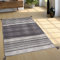 Paco Home Wohnzimmer Natur Teppich m. Fransen, Handgewebter Muster Kelim, 100% Baumwolle, Grösse:240x340 cm, Farbe:Grau