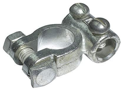 UKCable-Ties - Positive & Negative Zinc Alloy Coated Replacement Car/Leisure/Marine Battery Terminals,Clamp/Electric Connectors (2, Standard 9mm Diameter Positive)