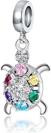 FOREVER QUEEN Anhänger für Mutter und Kind, Schildkröte, passend für Charm-Armband, 925er-Sterlingsilber, Weisheitsschildkröte, baumelnd, Geschenk für Mutter, mit Schmuckschatulle