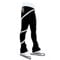 Eiskunstlaufhose Mädchen Damen Skating Hose Eiskunstlauf Trainingsanzug Plus Velvet Hose - Weiß - XL