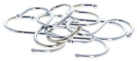 MroMax 5 x robuste S-Haken, 80 x 88 mm, vernickelt, Pfannen-Halter, Haken, Haken zum Aufhängen, S-förmige Haken für Küchenutensilien, Töpfe, Utensilien, Kleidung, Taschen, Handtücher, Pflanzen,