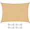 CelinaSun Sonnensegel wasserdicht inkl Befestigungsseile Basic Rechteck 4 x 6 m sandbeige Sonnenschutz wasserabweisend
