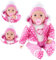 Bibi Doll - 20 Lifelike Large Size Soft Bodied Baby Doll Girls Boys Toy With Dummy & Sounds (Candy Pink)