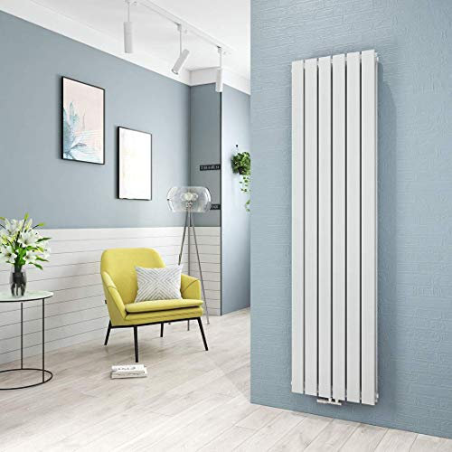 Heilmetz Heizkörper Flach Design Vertikal Paneelheizkörper 1800 x 460 mm Weiß Doppellagig Mittelanschluss Heizung