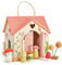 Tender Leaf Toys Rosewood Cottage Puppenhaus mit Möbelzubehör und Puppen – fantasievolles Spielen für Kinder mit Waldfee